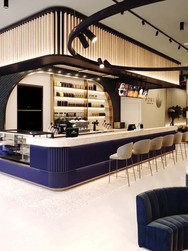 I will design unique cafe interiors with 3D rendering image 11