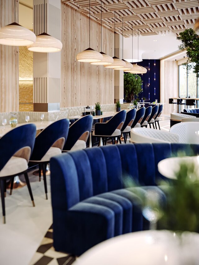 I will design unique cafe interiors with 3D rendering