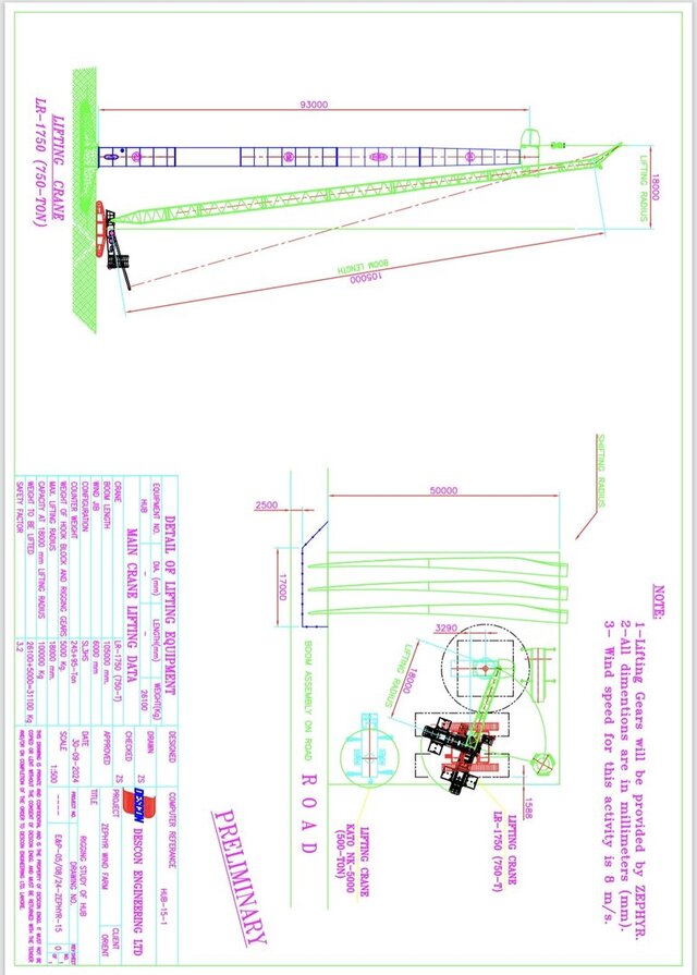 I offer crane lifting, rigging plans and mechanical fabrication drawings