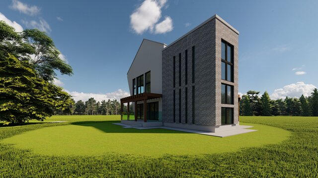 I will design your residential house and create professional 2D drawings and 3D models image 3