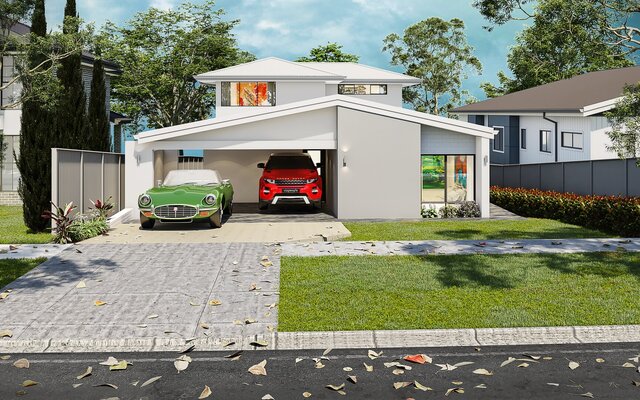 I offer isometric floor plans for single story facade image 2