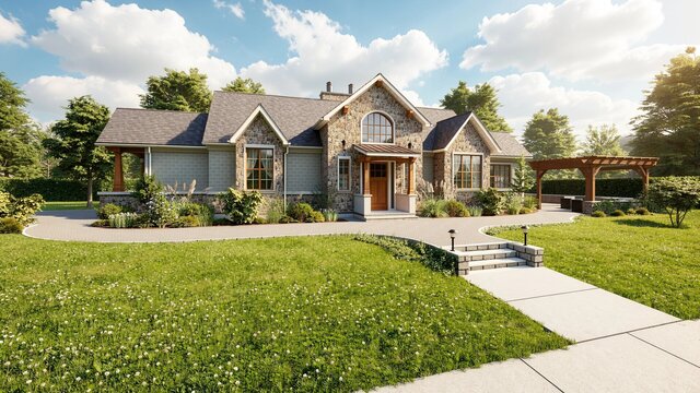 I offer SketchUp design for photorealistic exterior renderings & facade designs image 3