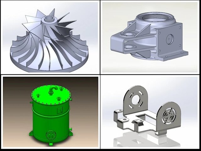 I will create cad models in SolidWorks, Creo, NX, AutoCAD, Blender