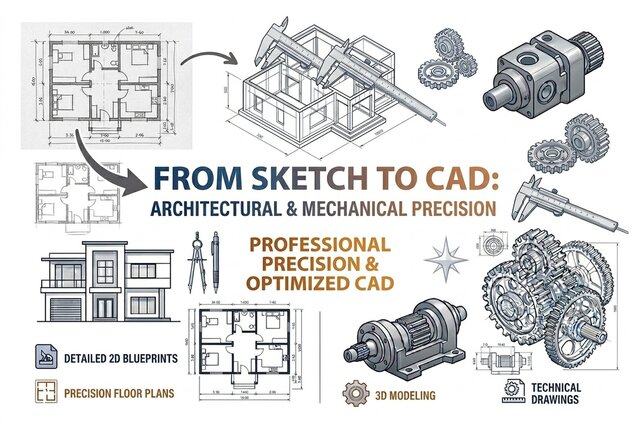 Provide expert 2d and 3d cad design for architecture and mechanical parts image 2