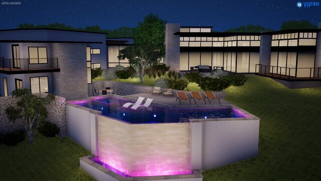 I offer 3D Pool Studio renderings, 2D drawings, and design for outdoor landscaped areas