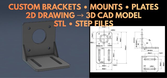 I offer 3D CAD design with Fusion 360 for prototype & manufacturing ready designs
