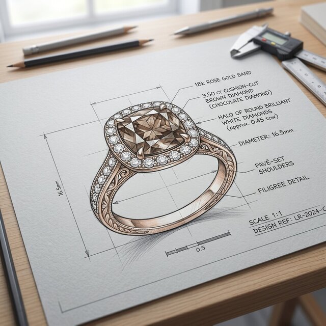 I offer hyper-realistic jewelry rendering for marketing image 11