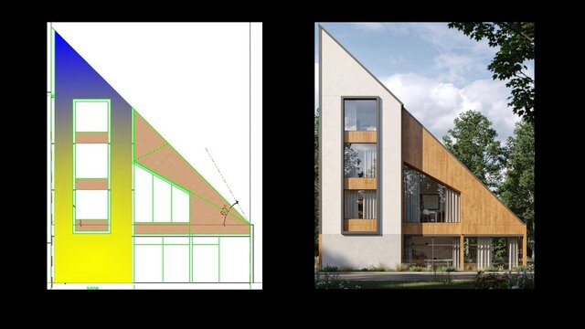 I offer architectural 2D elevation to realistic AI rendering & visualization