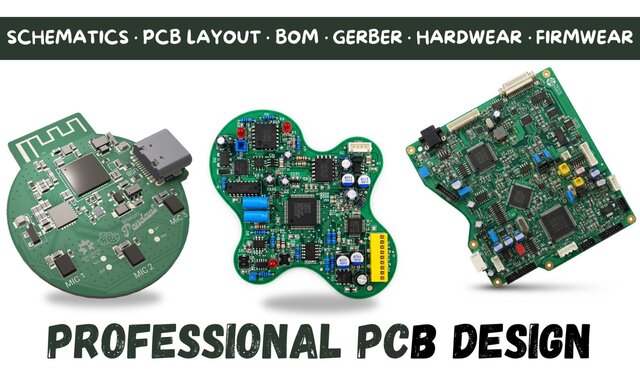 I make hardware prototyping, schematics, PCB circuit design, ESP32, Arduino & STM32