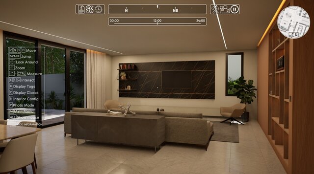 I will create an interactive architectural walkthrough image 5