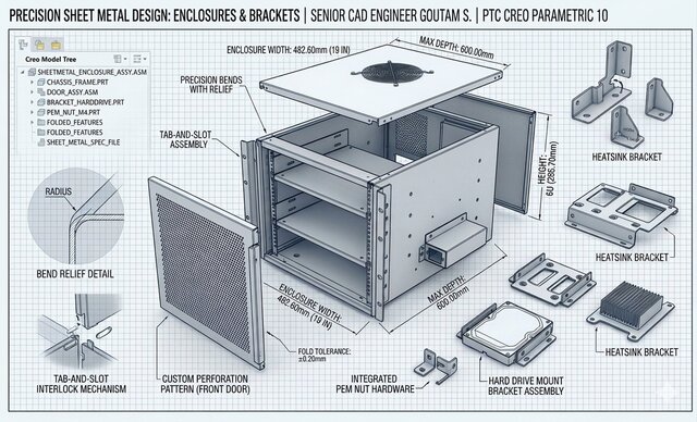 I will create professional 3D CAD models and manufacturing drawings using Creo10 image 2