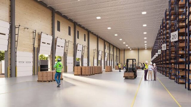 I will create 3D commercial warehouse interior design