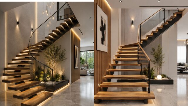 I will design staircase or architectural detail in 3D model
