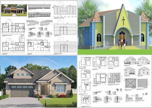 I will create 2d 3d architectural floor plans and blueprint in autocad precisely