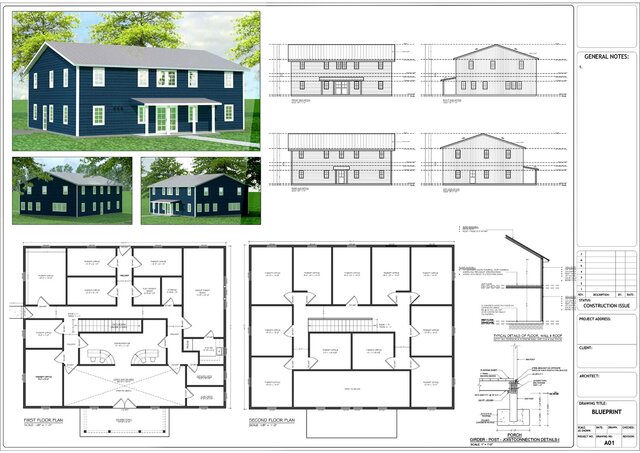 I will create 2d 3d architectural floor plans and blueprint in autocad precisely image 2