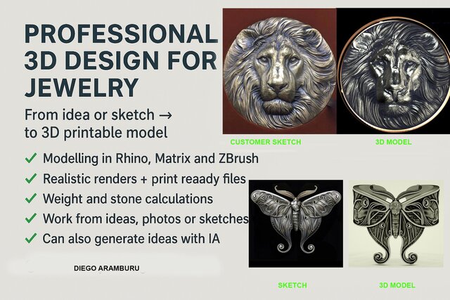 I will create 3d jewelry designs image 2