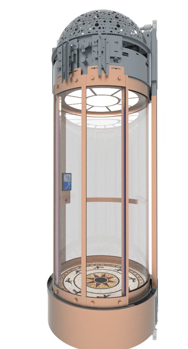 I will design custom circular panoramic glass elevators for luxury villas image 7