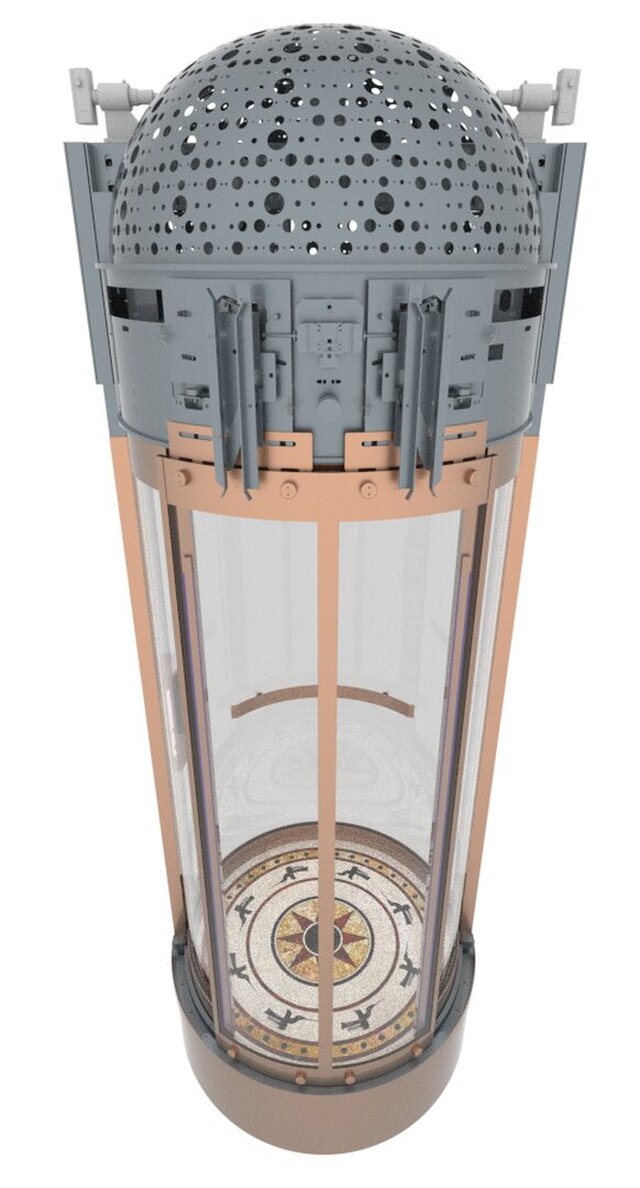 I will design custom circular panoramic glass elevators for luxury villas image 8