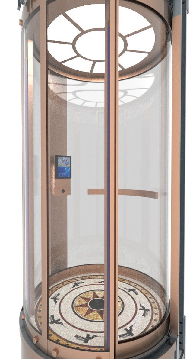 I will design custom circular panoramic glass elevators for luxury villas image 9