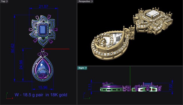 I will create professional custom Jewelry CAD designs for manufacturing