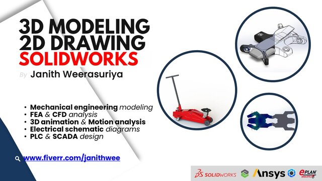 3d modeling | FEA simulations with solidworks| ptc creo | ansys