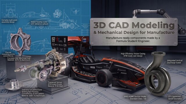I will engineer and optimize mechanical parts for CNC manufacturing in SolidWorks