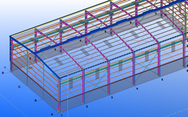 I offer 3D design and detailing for steel structures