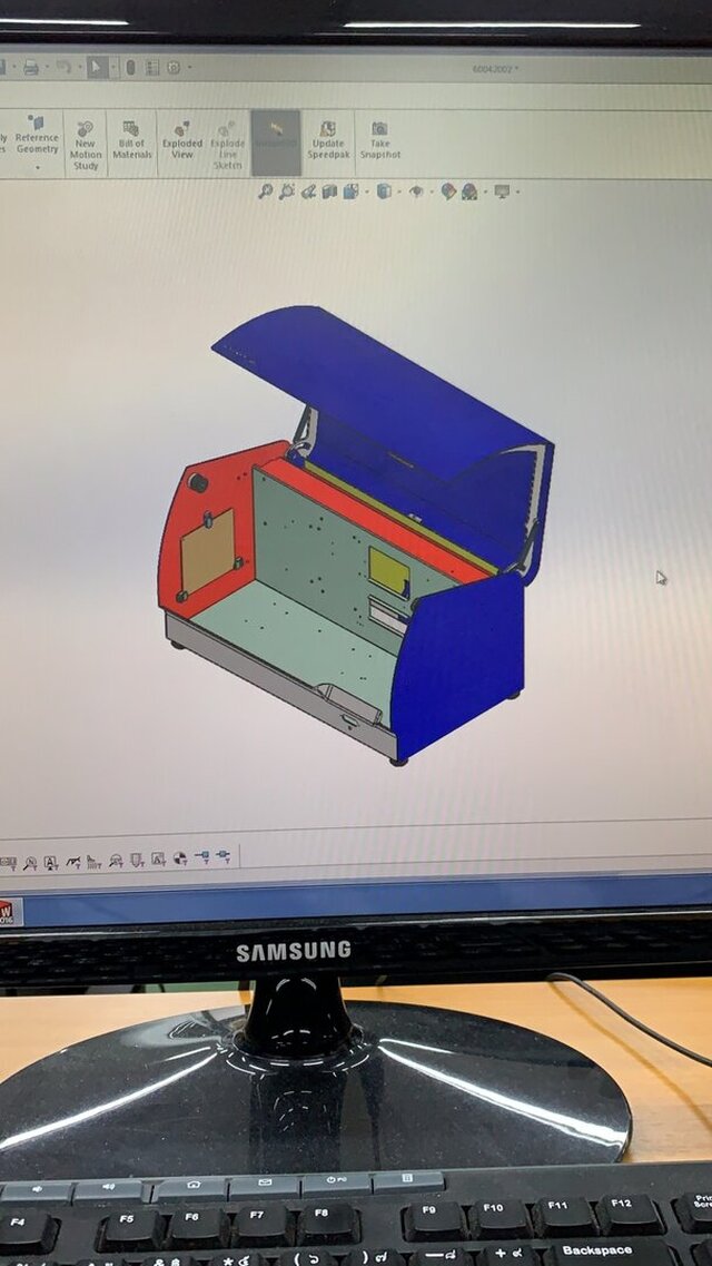 I will create a 3D SolidWorks model from your sketch image 2