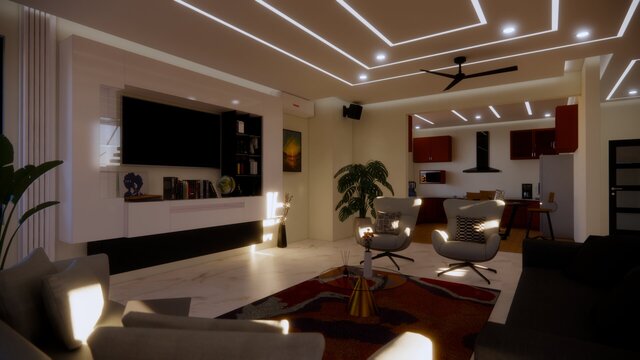 I create high-quality 3D interior designs for architecture image 1