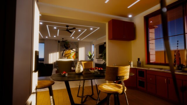 I create high-quality 3D interior designs for architecture image 6
