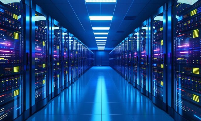 I will create 3d ai data center, 3d server room, operational room, storage facility and warehouse