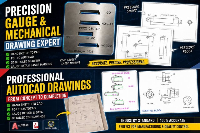 I offer AutoCAD mechanical 2D drawing & drafting services image 2