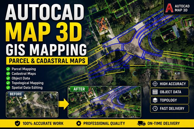 I will do GIS mapping, aerial imagery digitization and AutoCAD Map 3D image 2