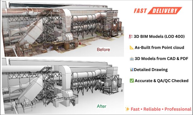 I will do scan to BIM, CAD to Revit and PDF to Revit