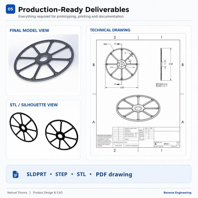 I will convert your 3D scan or STL into clean parametric CAD image 11