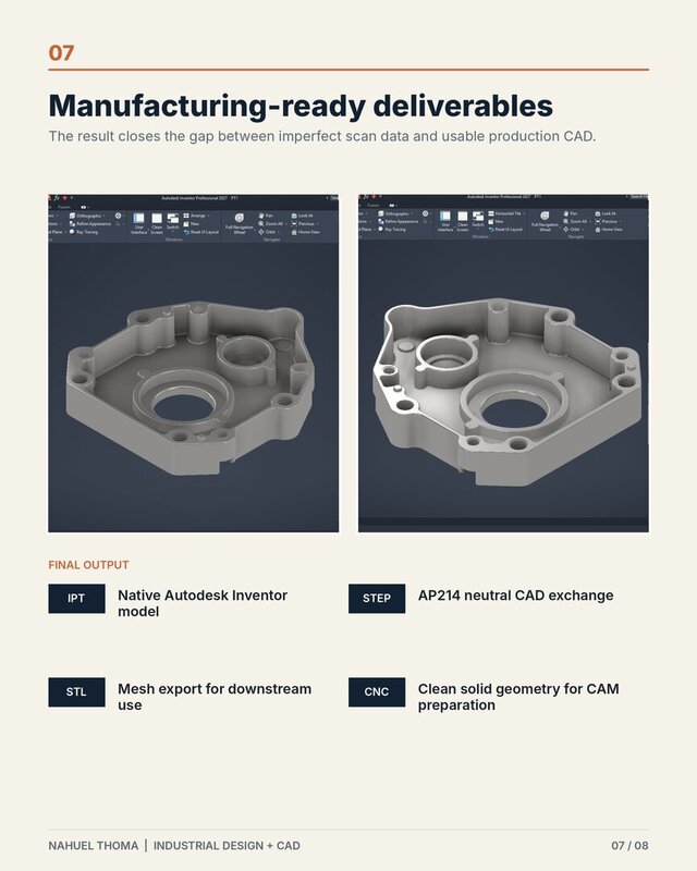 I will convert your 3D scan or STL into clean parametric CAD image 4