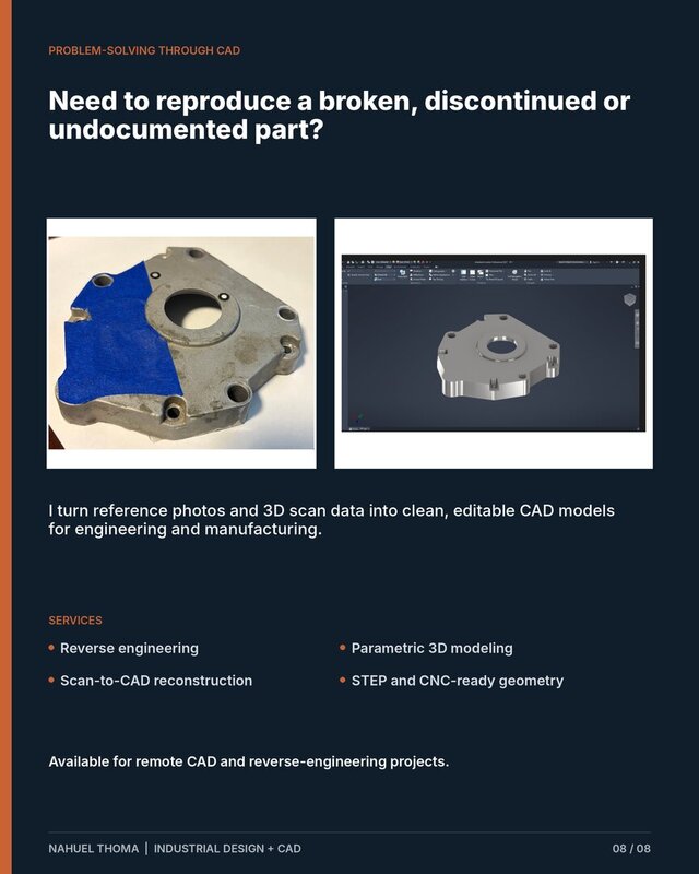 I will convert your 3D scan or STL into clean parametric CAD image 8