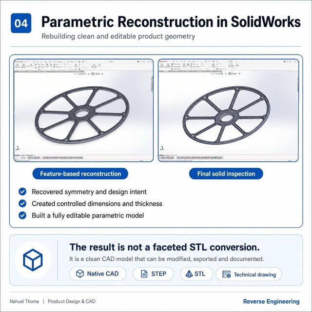I will convert your 3D scan or STL into clean parametric CAD image 10
