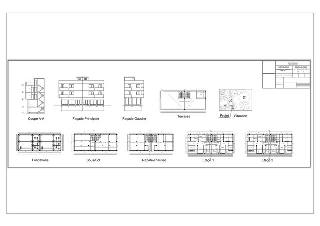 I offer architectural plan drafting for Villas & Lotissements in AutoCAD image 3