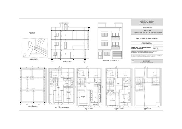 I offer architectural plan drafting for Villas & Lotissements in AutoCAD