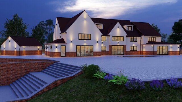 I will create photorealistic exterior architectural 3d renderings image 3