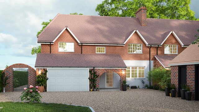 I will create photorealistic exterior architectural 3d renderings