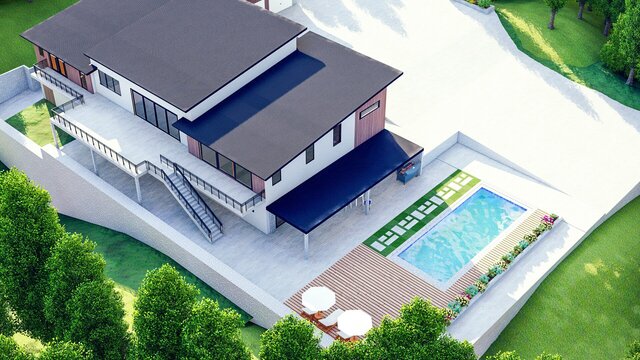 I will do 3d architectural design, living room interior, 3d rendering and 2d floor plan image 5