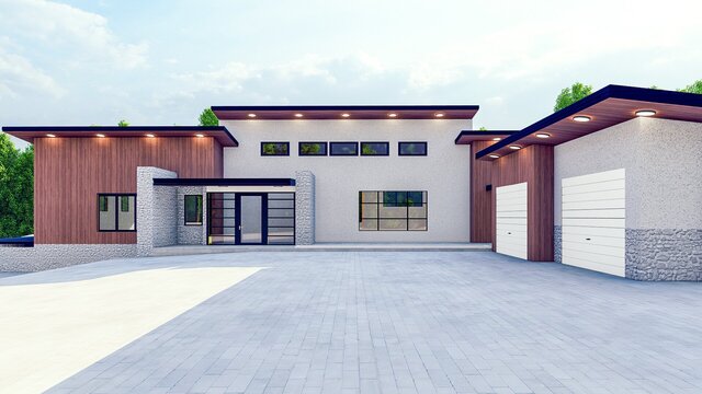 I will do 3d architectural design, living room interior, 3d rendering and 2d floor plan image 3