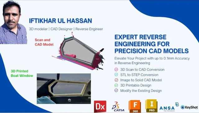 I offer reverse engineering and 3D scan-to-CAD services image 1