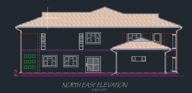 I will create a 2D floor plan with all elevations for residential houses image 3