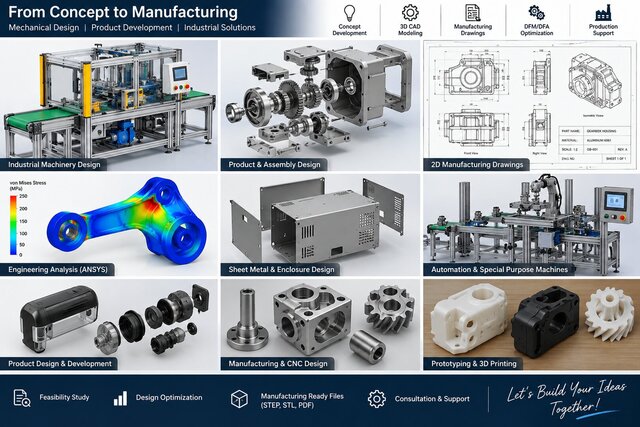 I will create conceptual, prototype, and production design