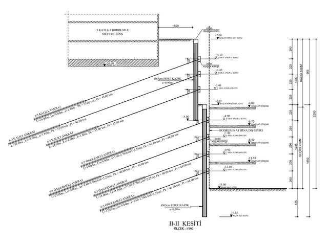 I will draw shoring and retaining wall plans in autocad