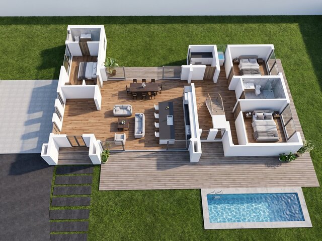 I will create 2D and 3D architectural floor plan drawings