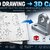 I will convert your 2D drawing into a 3D SolidWorks model slider nav image 1